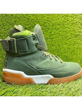 Patrick Ewing 33 Hi Mens Size 8.5 Green White Gum Basketball Shoes Sneakers